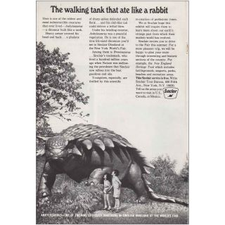 1965 Sinclair: Walking Tank That Ate Like A Rabbit Vintage Print Ad