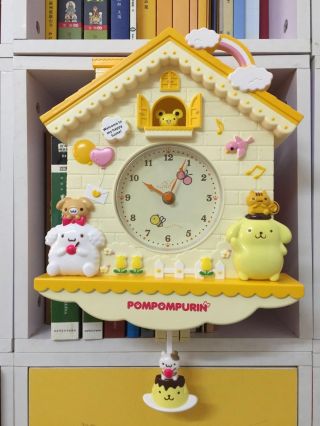 Pompom Purin Swing Clock Wall Clock W/t Pendulum Home Decoration Girl Best Gift