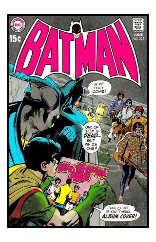 Batman Issue 222 Unsigned 11x17 Photo Neal Adams Cover - The Beatles