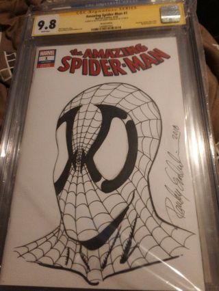 Spider - Man 1 CGC 9.  8 SIGNED Sketched Randy Emberlin 4