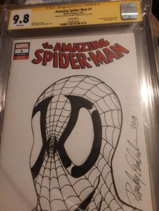 Spider - Man 1 CGC 9.  8 SIGNED Sketched Randy Emberlin 5