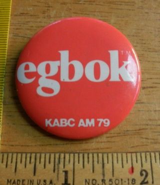 Kabc Am Radio Station Egbok Everything Is Going To Be Ok Vintage Button