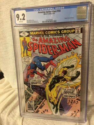 Spiderman 193 Cgc 9.  2 White Pages