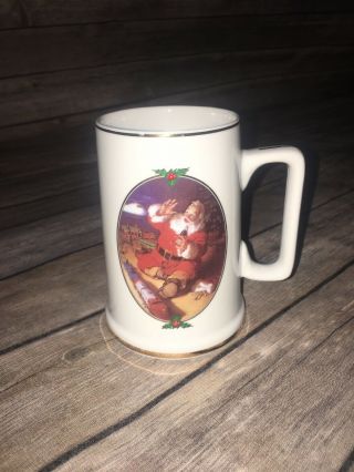 Coca Cola Collector Edition 1996 Seasons Greetings Mug Christmas Santa