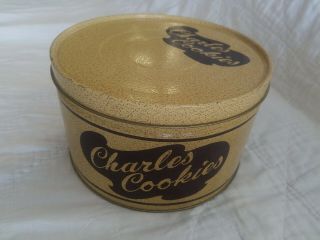 Vintage Charles Cookies Tin - Musser 