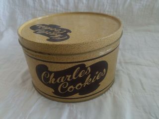 Vintage Charles Cookies Tin - Musser ' s Potato Chips,  Mountville PA 2