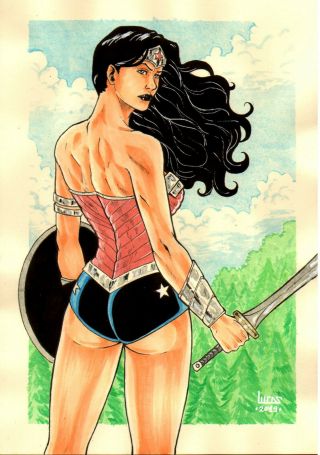 Wonder Woman 2 Sexy Color Pinup Art - Comic Page By Lucas Gomes