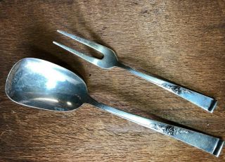 Vintage Sterling Reed and Barton Classic Rose Sugar Spoon Olive Fork 5