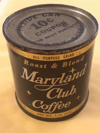 Vintage Mini Can Maryland Club Coffee Coca Cola Co.