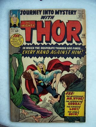 Journey Into Mystery (thor) 110 Fine/f,