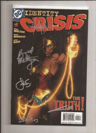 Identity Crisis 4 Michael Turner Wonder Woman Cover 5x Signed Steigerwald