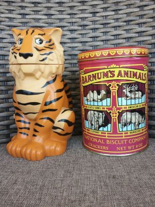 1979 Barnum & Baileys Animals Tin 8 Oz,  Ringling Brothers Tiger Souvenir Cup