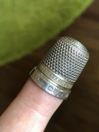 Vintage Solid Silver Thimble