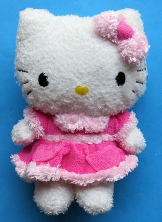 Hello Kitty 10 Inch Kt Fluffy Plush Pink Doll