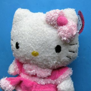 Hello Kitty 10 inch KT Fluffy Plush Pink Doll 3