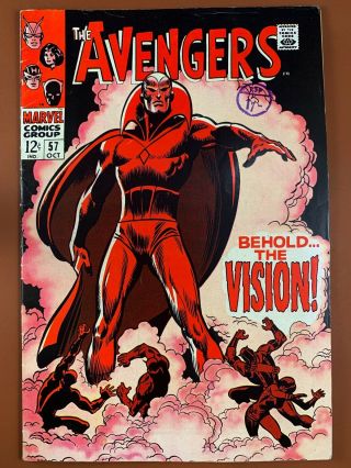 Avengers 57 (1968 Marvel) 1st Appearance Of Vision Silver Age