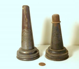 Two Vintage Metal Can Oil Dispensers From The Master Mfg Co.  Patd.  Sept 14,  1926