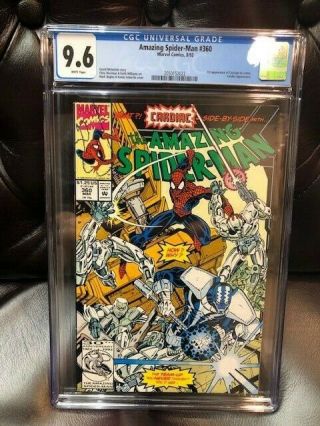 Spiderman 360 Cgc 9.  6 Nm,  Near 1st Appearance Carnage Cameo Pre - 361