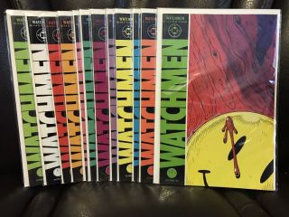 The Watchmen 1 - 12 1986 Complete Dc Nm - Vf Complete Set.  Full Run.  1st Prints.