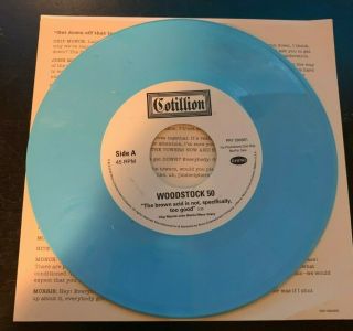 Woodstock 50 - The Brown Acid - Rare Promo Only Baby Blue 45