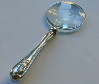 Elkington & Co Hm Silver Handle Magnifying Glass Sheffield 1927