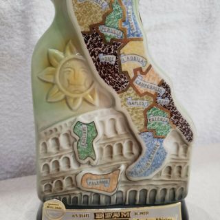 1973 A Chance in Life Boys Town of Italy Jim Beam Empty Decanter with Label 3