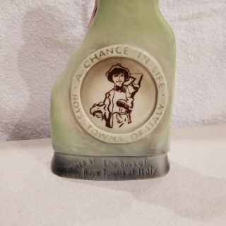 1973 A Chance in Life Boys Town of Italy Jim Beam Empty Decanter with Label 5