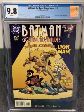 Batman Gotham Adventures 19 Cgc 9.  8 (1999 Dc) Lion Man/prairie Girl Nightwing Nm