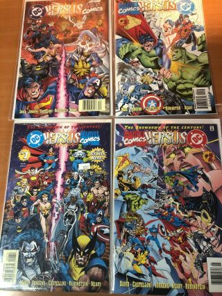 Dc Versus Marvel 1 2 3 4 Epic Crossover Comic Book Complete Set 1 - 4 Vs