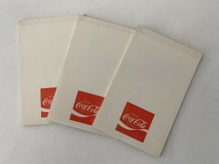 Vintage 3 Coca Cola Writers,  Order,  Note Pads,  Pocket Size