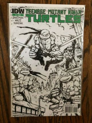Teenage Mutant Ninja Turtles 1 (2011) 3rd Print Sketch Variant Tmnt Idw