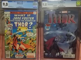 What If? 10 Cgc 9.  0 Marvel 1978,  Thor 1 2014 Cgc 9.  8 1st Jane Foster As Thor