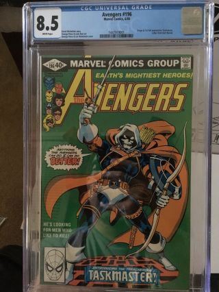 The Avengers 196 Cgc 8.  5 1st Appearance Taskmaster Marvel Comics
