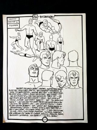 Alex Toth By Design Friends 1973 Handwritten Crafted Pg 224 Aquaman