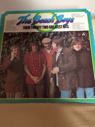 The Beach Boys Vinyl Lp,  Their Twenty Two Greatest Hits 1973 Capitol Records