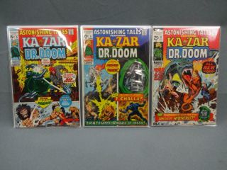 3 Marvel Comics Astonishing Tales Ka Zar & Dr Doom 5,  6,  8 Fine Black Panther
