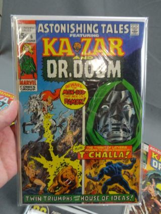 3 Marvel Comics Astonishing Tales Ka Zar & DR Doom 5,  6,  8 Fine Black Panther 5