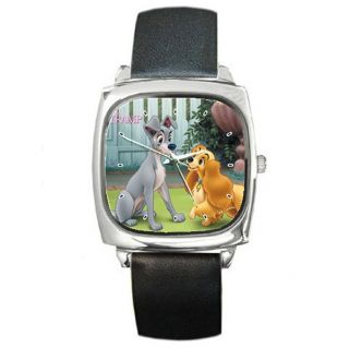Lady And The Tramp Dogs In Love Leather Wrist Watch
