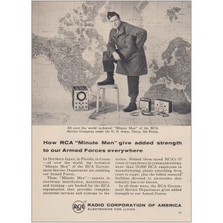 1956 Rca: Minute Men Give Added Strength To Our Armed Forces Vintage Print Ad