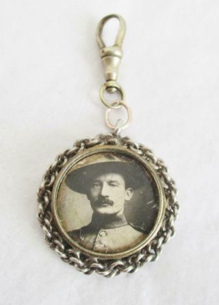 Rare 1900/1910 Lord Baden Powell Fob Clip Boy Scout Leader In Uniform