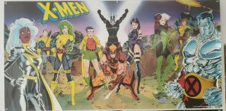 Huge Ultra Rare Poster 1992 Jim Lee 59 " X30 " 130 X - Men One Of A Kind