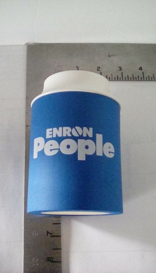 Enron Collectibles,  Enron People “koozie Kup” Blue And White.