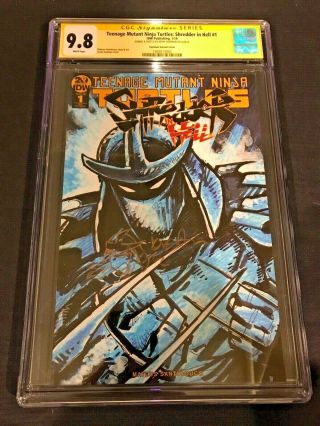 Tmnt Shredder In Hell 1 Idw Variant Cgc Ss 9.  8 Signed And Sketch Kevin Eastman