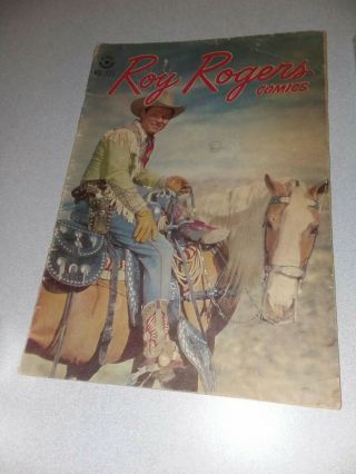 Roy Rogers Comics 177 Dell Four Color 1947 Photo Cover Western Hero Golden Age