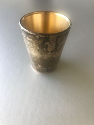 Vintage Reed & Barton Sterling Silver Shot Glass - Glass Lined X77 No Monogram