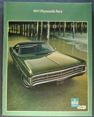 1971 Plymouth Fury Brochure Sport Gt I Ii Iii Wagon 71