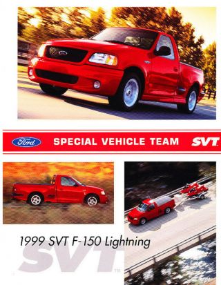 1999 Ford Svt F - 150 Lightning Truck Sales Brochure Sheet