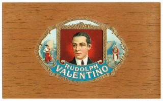 Cigar Box Label Vintage C1930s Rudolph Valentino Silent Movies Actor Star Top