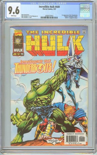 Incredible Hulk 449 Cgc 9.  6 White Pages (1997) 2038157010