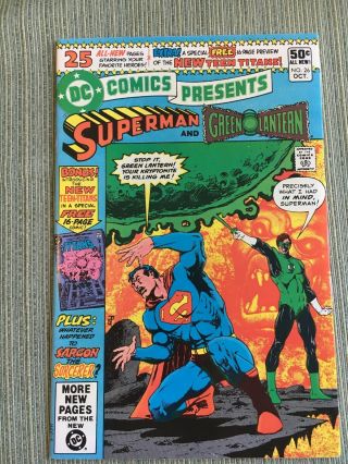 Dc Comics Presents Superman And Green Lantern 26 1980 Nm 1st Teen Titans